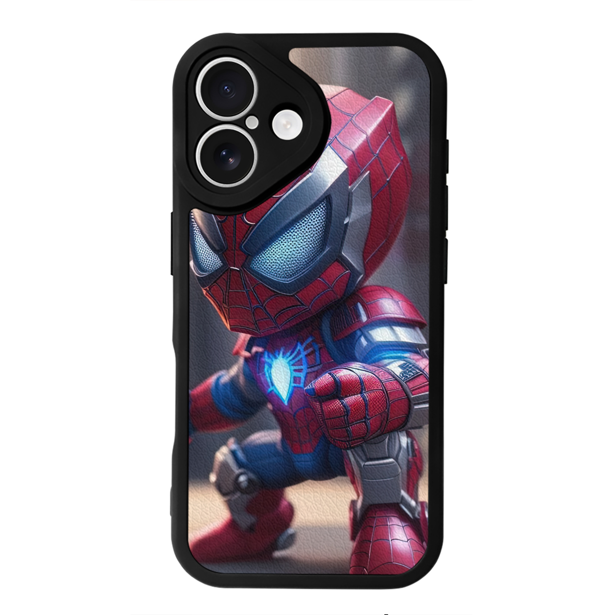 Spider Man スパイダーマン 【iPhone 16シリーズ対応】シリコンスマホケース（レザー調） 材質：シリコン